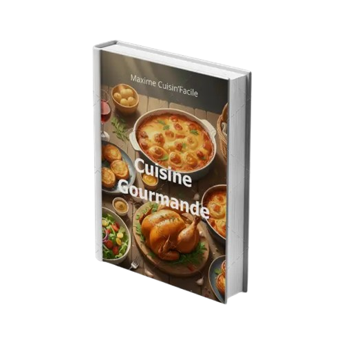 couverture 3 D Ebook recettes cuisine gourmande - Plus de 15 recettes faciles